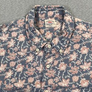 FAHERTY Shirt Men's L Floral AOP Short Sleeve Button Down Pocket Beach Vacation